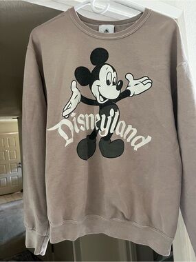 Disney Taupe Crewneck with Vintage Mickey Graphic